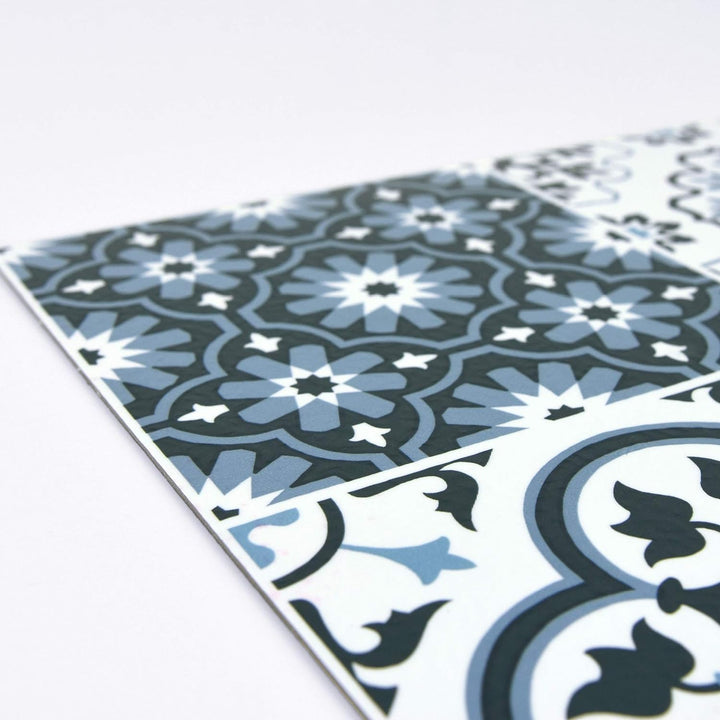FloorPops FP2951 Leyton Peel & Stick Bodenfliesen, blau, 12 x 12 inches