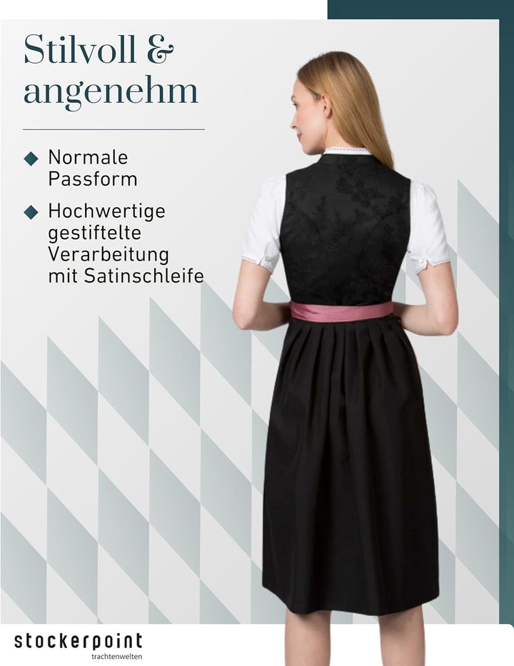Stockerpoint Damen Schürze Kristin Dirndlschürze, Fuchsia, Regular