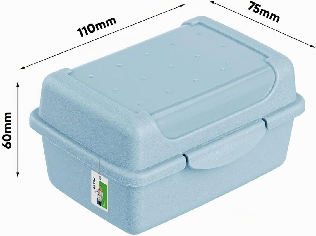 Lunchbox SET Brotdose Erwachsene Kinder - Satz mit 4 Behältern - BPA Frei Vesperbox Frühstücksbox Br