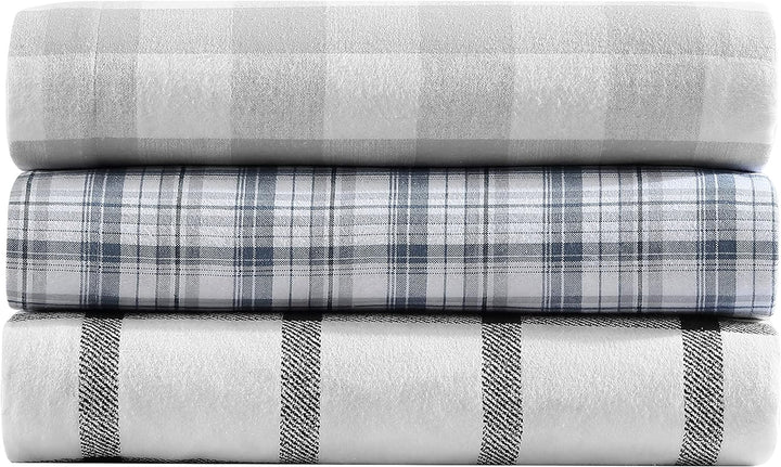 Eddie Bauer - Flanell-Kollektion Baumwoll-Bettwäsche-Set, sanforisiert und gebürstet für extra Weich
