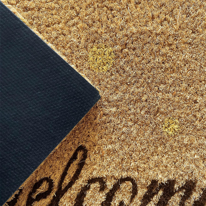 CARPETIA Schuhabtreter aus Kokos langlebig | umweltfreundlich | Kätzchen orange gelb, 60 x 90 cm 60