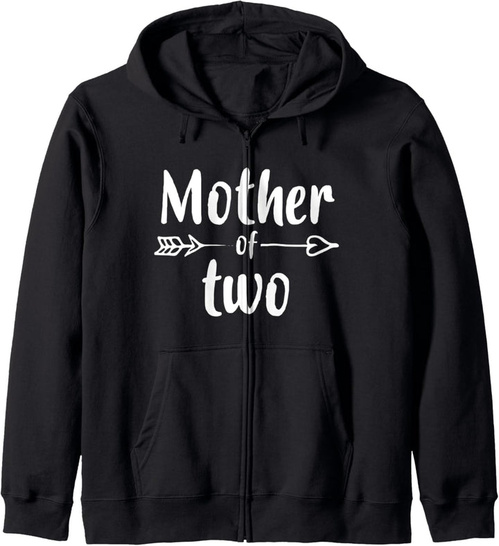 Mutter von Zwei Geschenk für Mama von 2 Kindern Mama 2 Kapuzenjacke