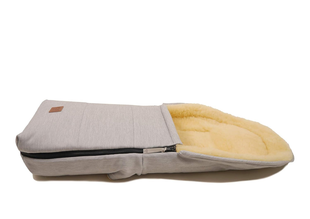 Kaiser 6534197 Babyschalen Fusssack Emma, denim light grey, grau, denim light grey