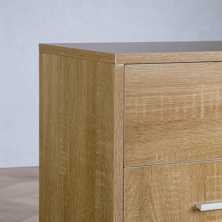 CARO-Möbel Sideboard Estelle Mehrzweckschrank, Sonoma Eiche mit 3 Türen und 1 Schublade, 88 cm breit