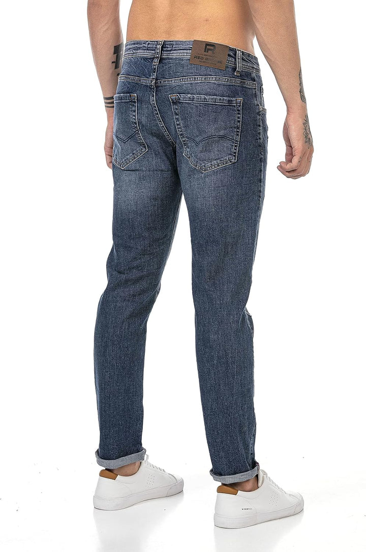 Redbridge Jeans für Herren Hose Denim Pants Used Look Destroyed 30W / 32L Dunkelblau, 30W / 32L Dunk