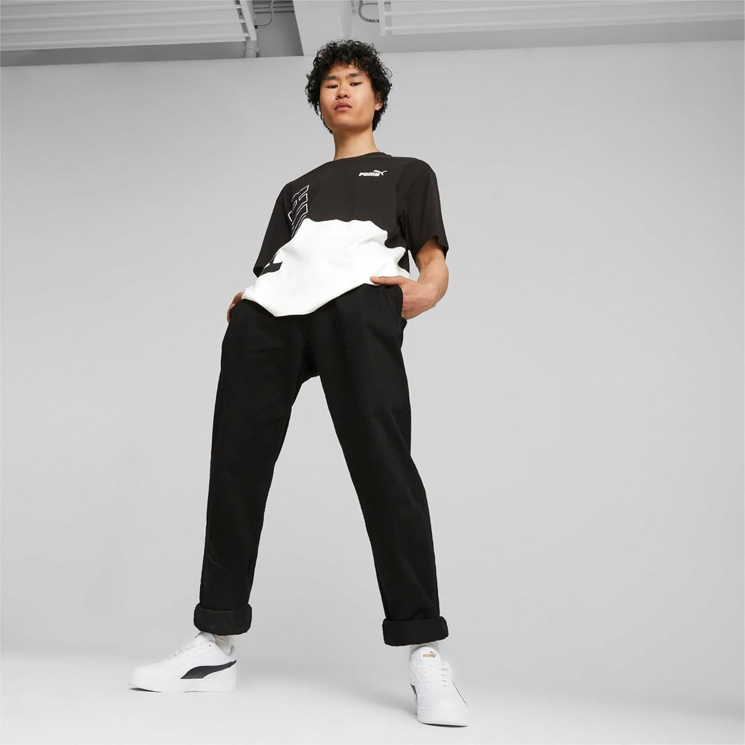 Puma Unisex's Caven 2.0 Sneaker 43 EU Puma White Puma Black Gold, 43 EU Puma White Puma Black Gold