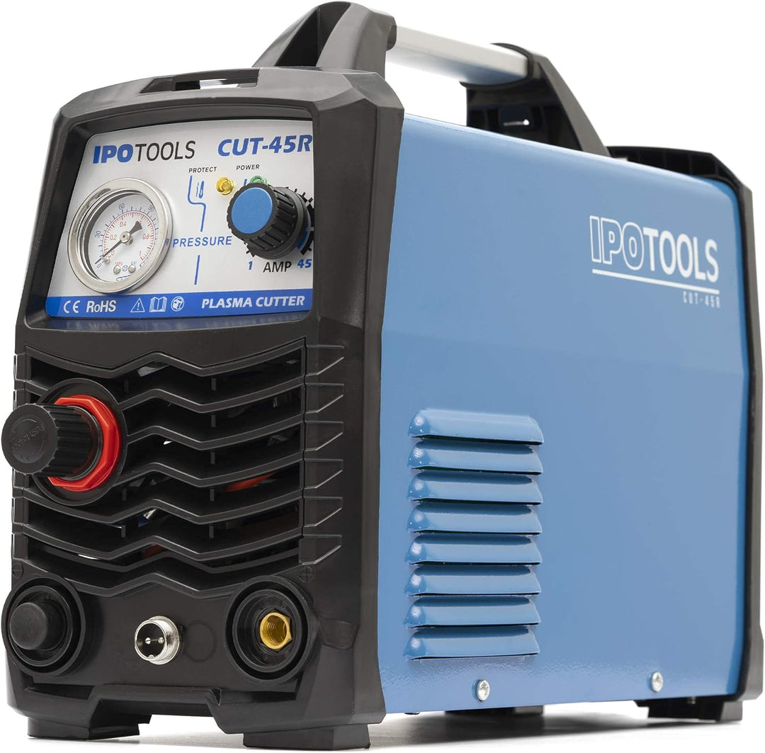 IPOTOOLS Plasmaschneider CUT-45R - Plasmaschneidgerät 45A bis 12 mm Schneidleistung Inverter Schweis
