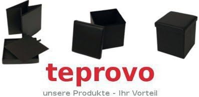 teprovo Sitzwürfel Sitzhocker Sitzbank Sitztruhe Truhe Aufbewahrungsbox faltbar, Grösse:110x38x38;Fa