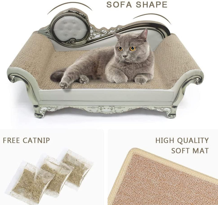 SONGWAY Kratzbrett für Katzen aus Pappe – Sofaform Wellpappe Kratzmöbel, Kratzspielzeug , Kratzloung
