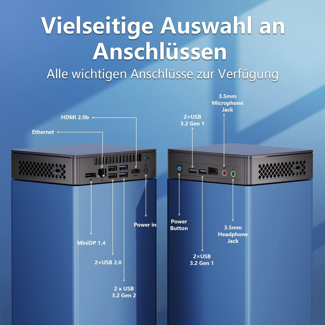 Intel/Asus Mini PC NUC 11 Essentiall mit 11th Gen N4505 bis zu 2,9 GHz, Mini Desktop Computer 8GB RA