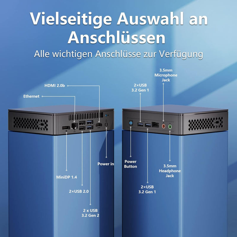 Intel/Asus Mini PC NUC 11 Essentiall mit 11th Gen N4505 bis zu 2,9 GHz, Mini Desktop Computer 8GB RA