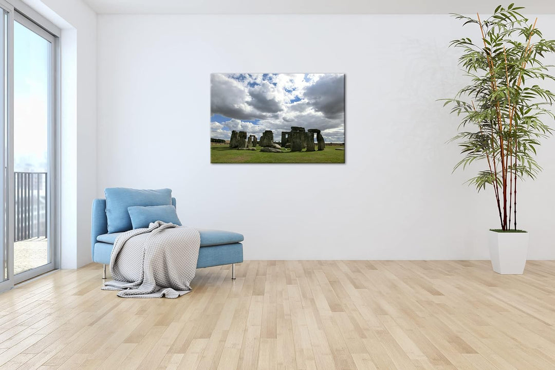 deyoli gigantische Stonehenge Felsformation in England im Format: 100x70 als Leinwandbild, Motiv fer