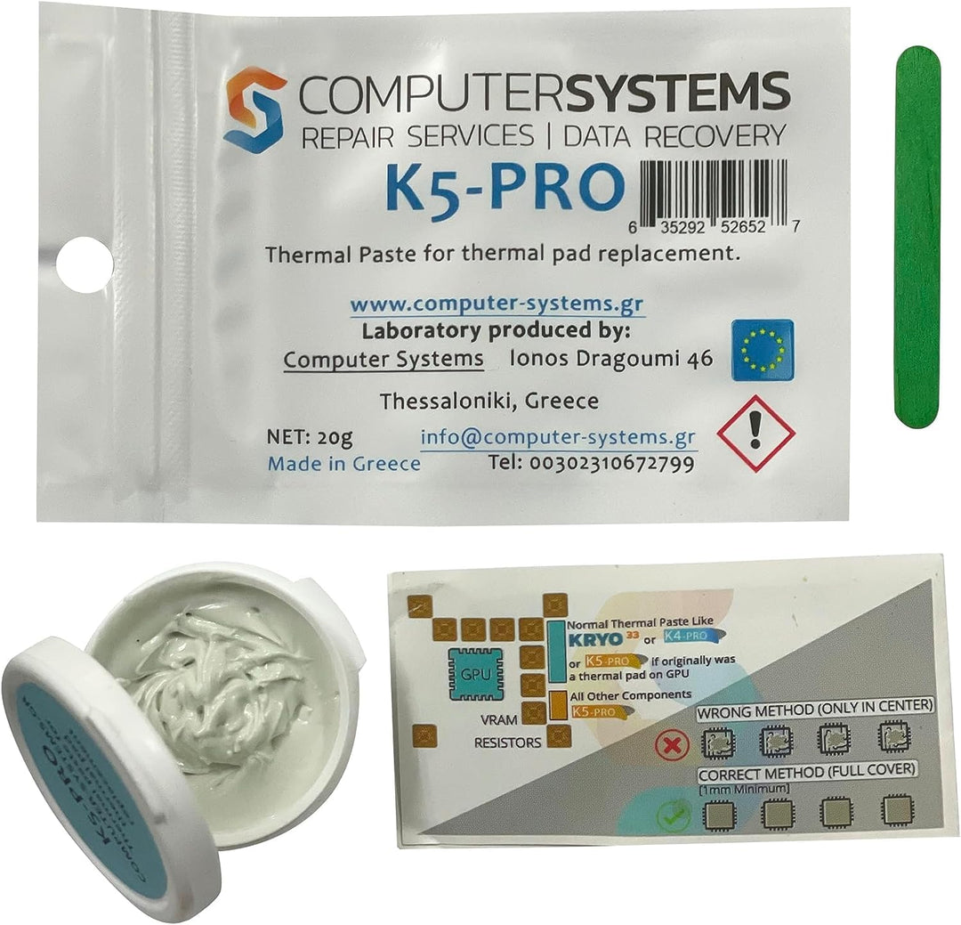 COMPUTERSYSTEMS REPAIR SERVICES DATA RECOVERY K5-PRO Viskose Wärmeleitpaste für Thermal-Pad Ersatz 2