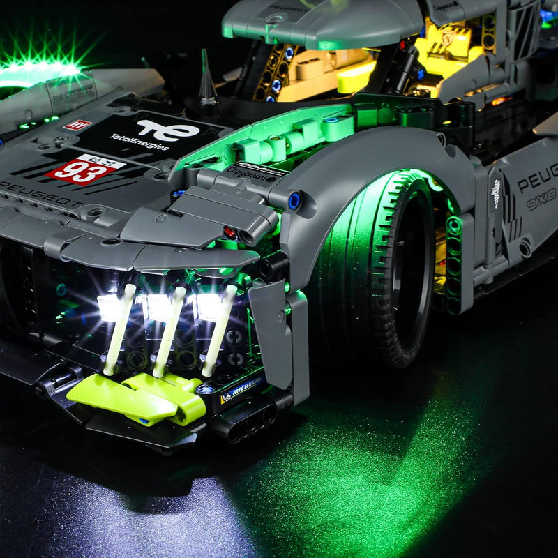 BRIKSMAX 42156 Led Licht für Lego Peugeot 9X8 24H Le Mans Hybrid Hypercar - Compatible with Lego Tec