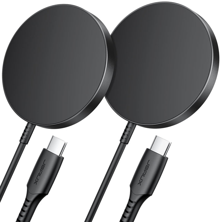 JSAUX 2-Pack Mag-Safe Ladegerät Magnetisches Kabelloses Wireless Charger Pad Induktive Kompatibel mi