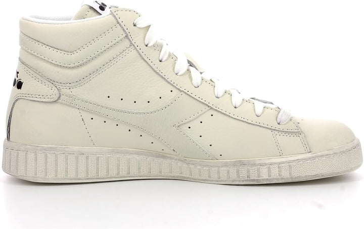 Diadora Unisex Game L High Waxed Hohe Sneaker 47 EU Weiss, 47 EU Weiss