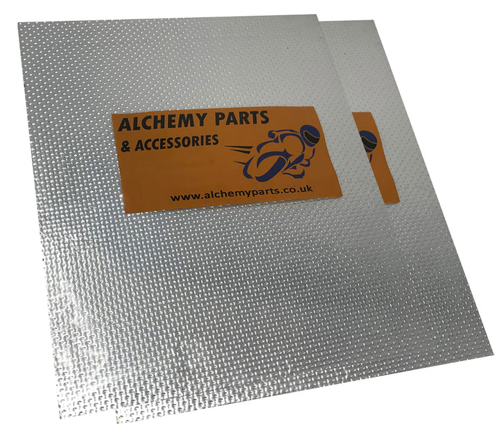 Alchemy Parts 2 X Selbstklebend Auspuff Motor Hitzeschutz Blatt 40 x 33cm Ideal Für Motorrad Auto -