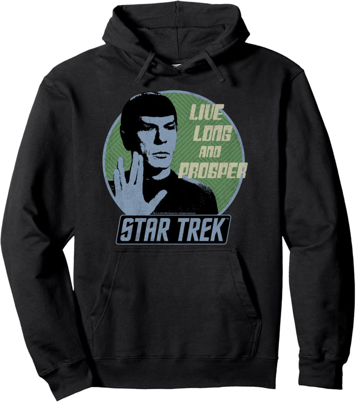Star Trek Original Series Spock Prosper Retro Badge Pullover Hoodie