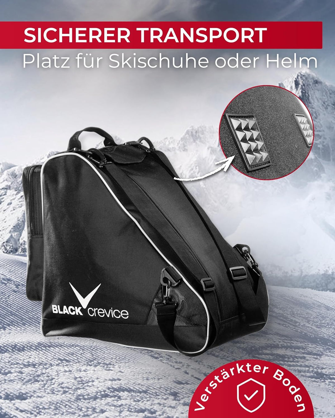 Black Crevice Skischuh- & Helmtasche 43 x 27 x 42 cm, 43 x 27 x 42 cm