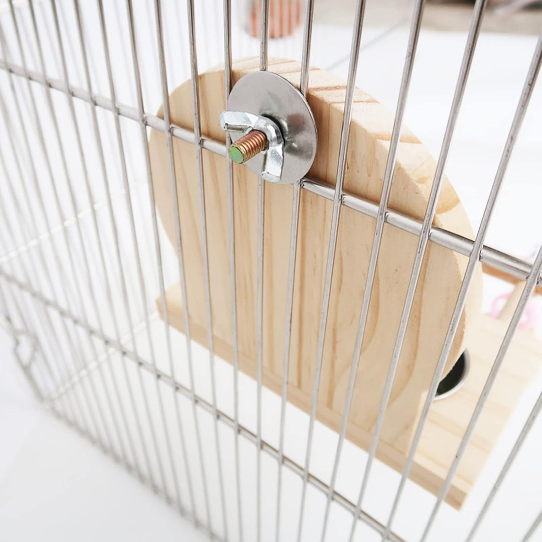 Vogelspiegel für Käfig, 2 Stück Edelstahl-Vogelfutter- und Bewässerungszubehör, Vogelstange und Voge