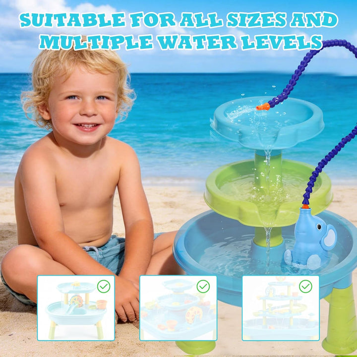 Pumpe for Kinder Outdoor Wassertisch, wasserdichte Elefantenform Batteriebetriebene Wassertischpumpe