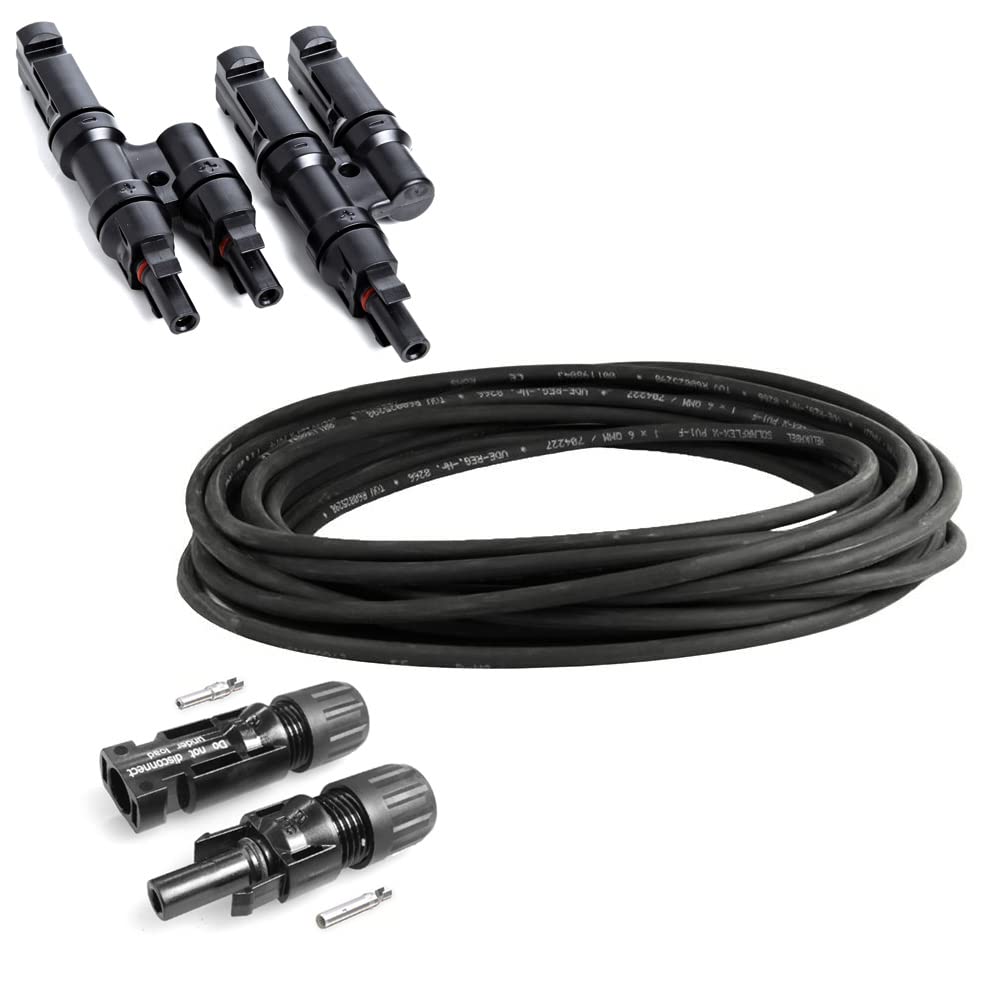 Offgridtec© Solar Connection Kit 2 4mm² - 10m Solarkabel + MC4 Steckverbindungen + Offgridtec Y-Abzw