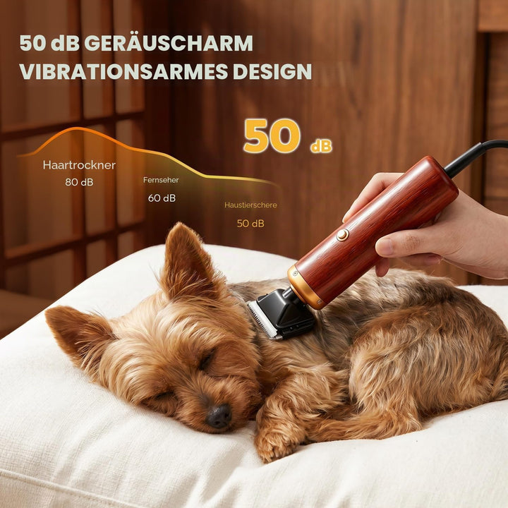CGOLDENWALL Hundeschermaschine Leise Profi 55W, Geräusch- Und Vibrationsarm Katze Tierhaarschneider,