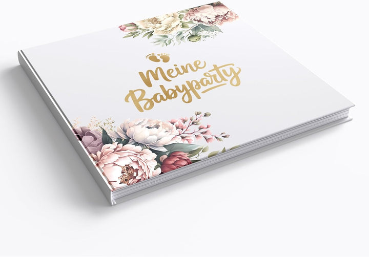 Babyparty Gästebuch zum Selbstgestalten - Baby Geschenk zur Geburt für Mädchen und Junge - 72 Seiten