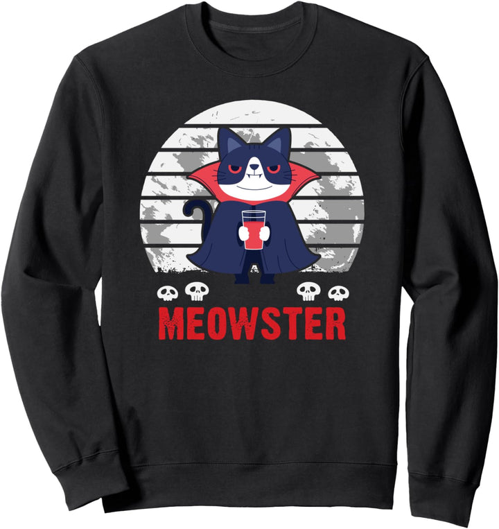 Halloween Katzenmonster, Meowster, Vampirkätzchen Sweatshirt