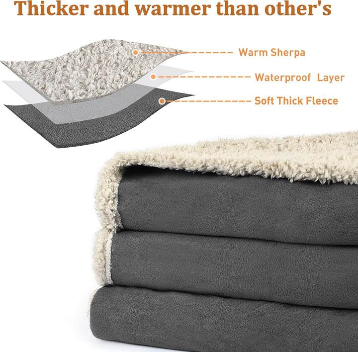 Kritter Planet wasserdichte Hundedecke, Urindichte Haustierdecke für Couchbett Welpen Katzen Fleece
