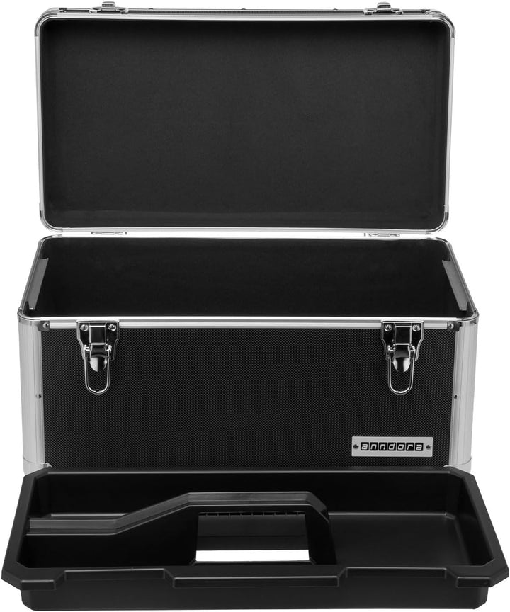anndora Werkzeugkoffer 28 Liter - XL Werkzeugkasten Werkzeugbox - schwarz, Xl - Schwarz