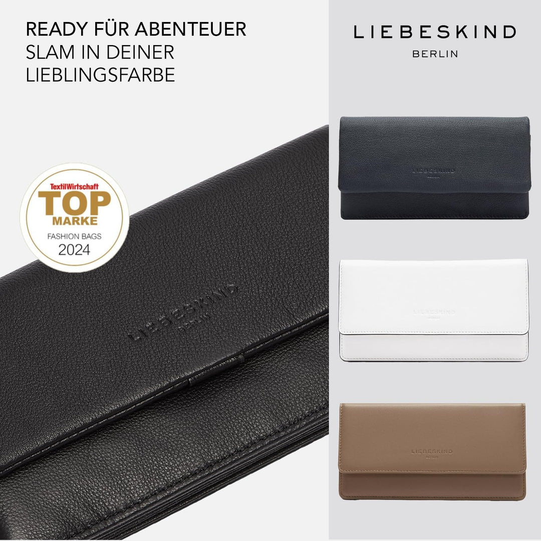 Liebeskind Berlin Geldbörse Damen Slam Leder I Geldbörse gross I viel Platz, viele Fächer &amp; Münzfach