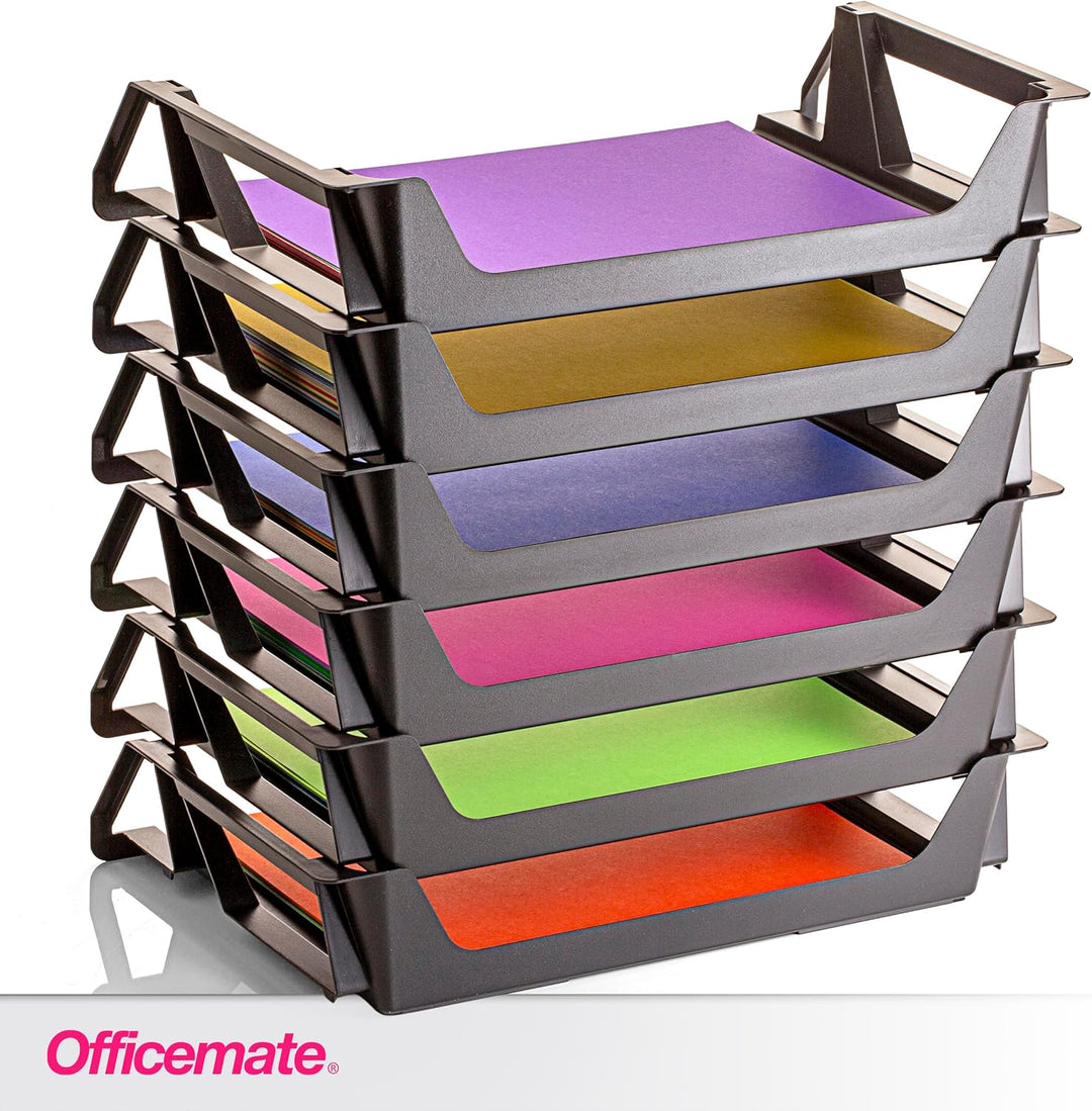 Officemate OIC Achieva Briefablage, seitlich, recycelt, Schwarz, 6 Stück (26212), 1
