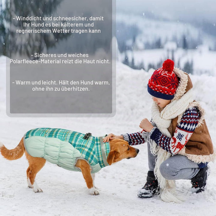 Kuoser Warme Hundejacke, Reflektierende Hundemantel, Winddichte Hundemantel für Kleine Hunde,Moden H