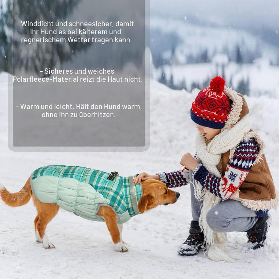 Kuoser Warme Hundejacke, Reflektierende Hundemantel, Winddichte Hundemantel für Kleine Hunde,Moden H
