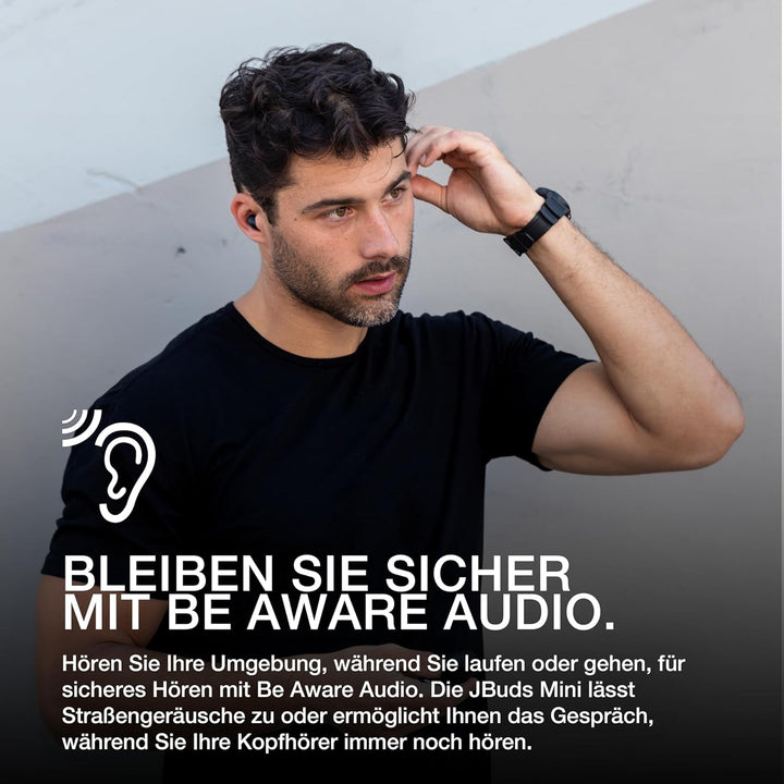 JLab JBuds Mini True Wireless Earbuds, Kopfhörer im Ohr, Bluetooth-Ohrhörer mit Mikrofon, kabellose