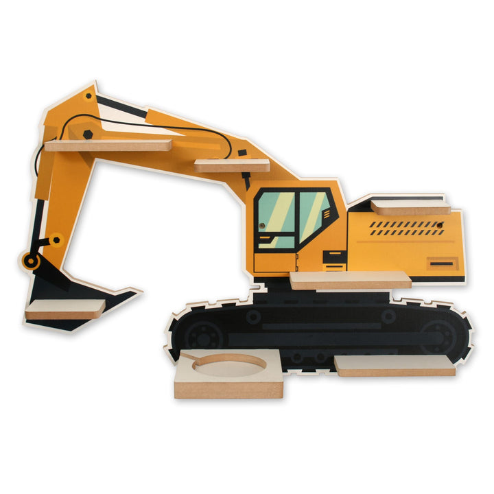 Regal „Bagger“ geeignet für Toniebox und Tonies inkl. 40 Metallplättchen für Flexible Befestigung de