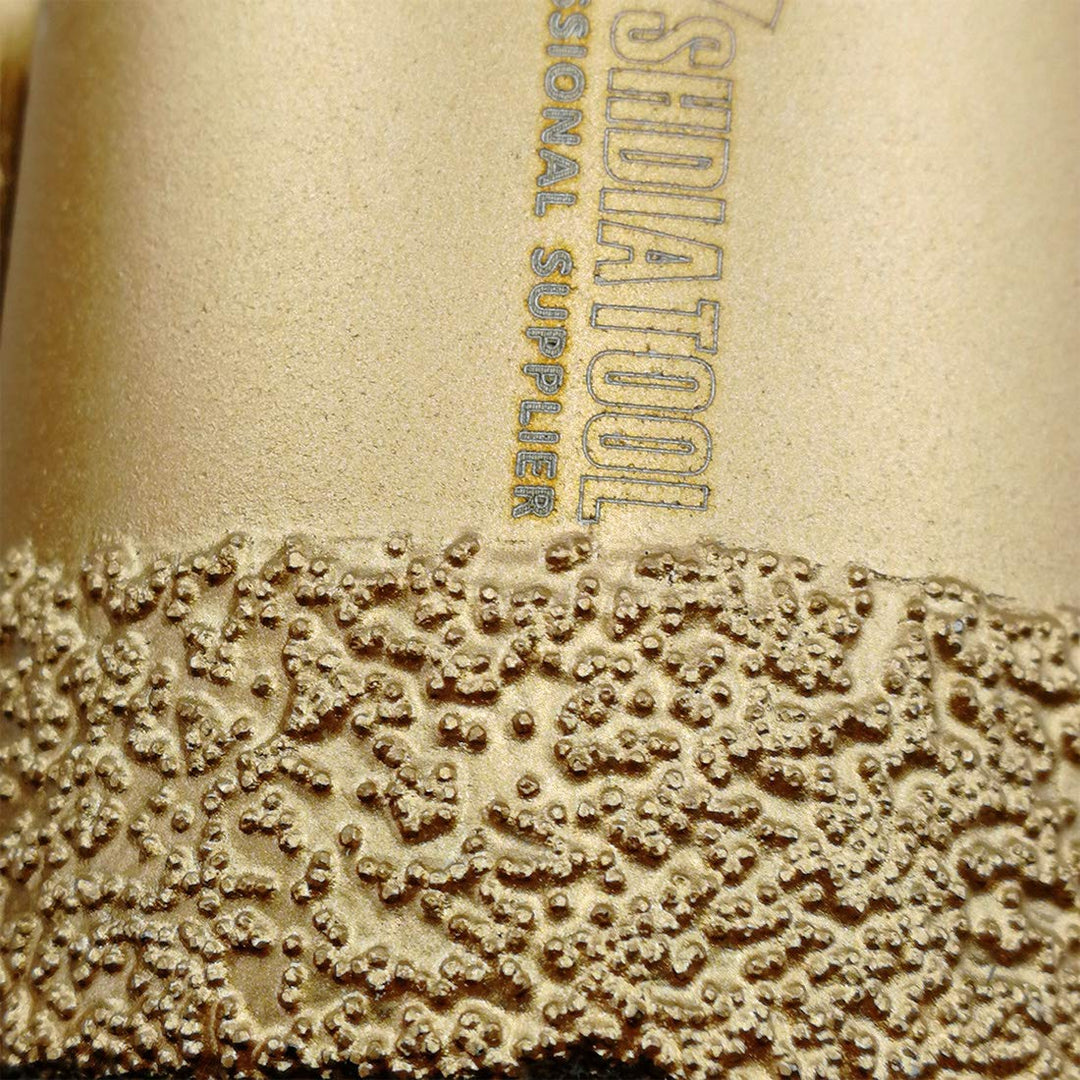 SHDIATOOL 1PK Golden Dry Diamond Drill Core Bit Vacuum Brazed Drilling Porcelain Tile Granite Marble