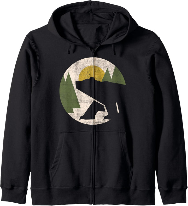 Trendy Geo Circle Bear Kapuzenjacke