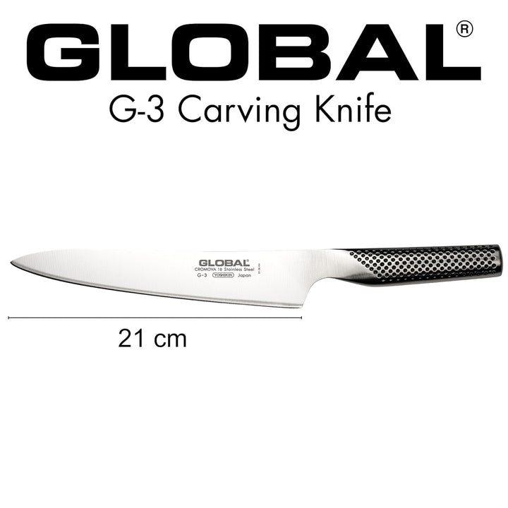 Global Fleischmesser / Tranchiermesser 21 cm