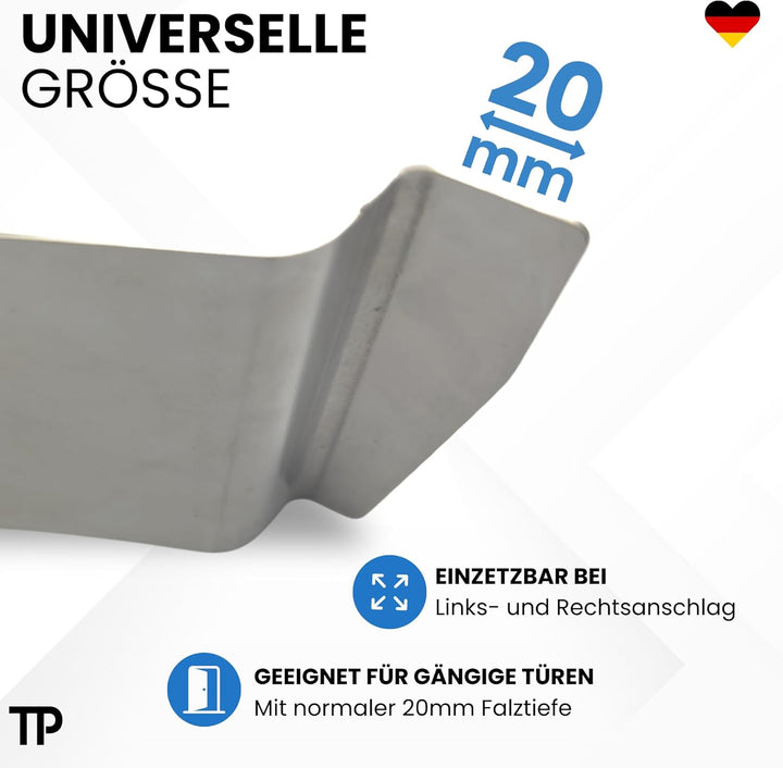 Türfallengleiter 20 mm – Profi Türöffner Metall aus Edelstahl – Türöffnungswerkzeug & Türfallenöffne