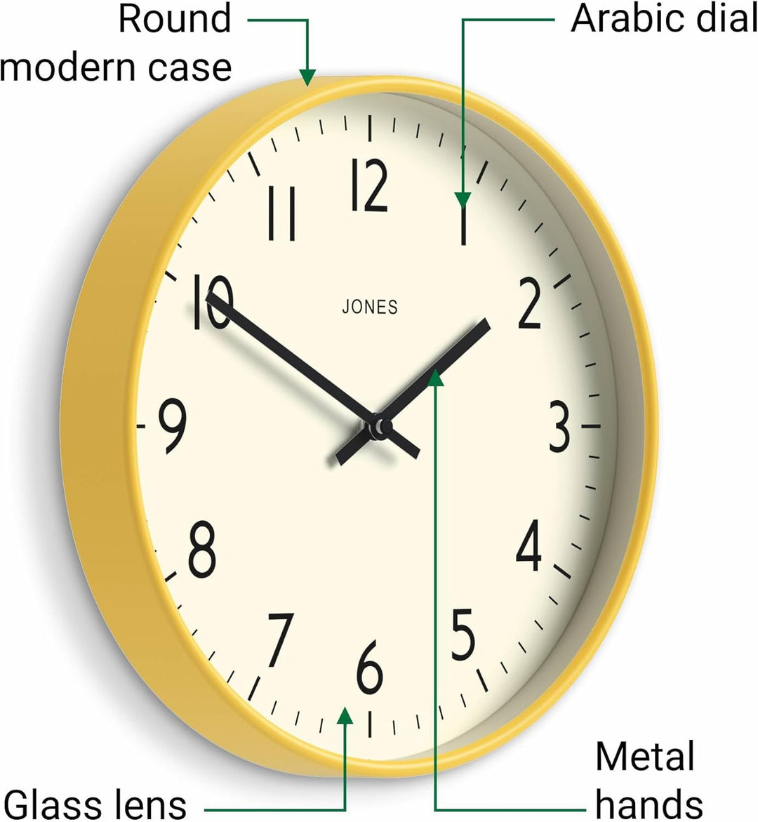 JONES CLOCKS® Studio Runde Wanduhr – Runde Uhr – Moderne Uhr – Designer Wand Uhren – Küchenuhr – Woh