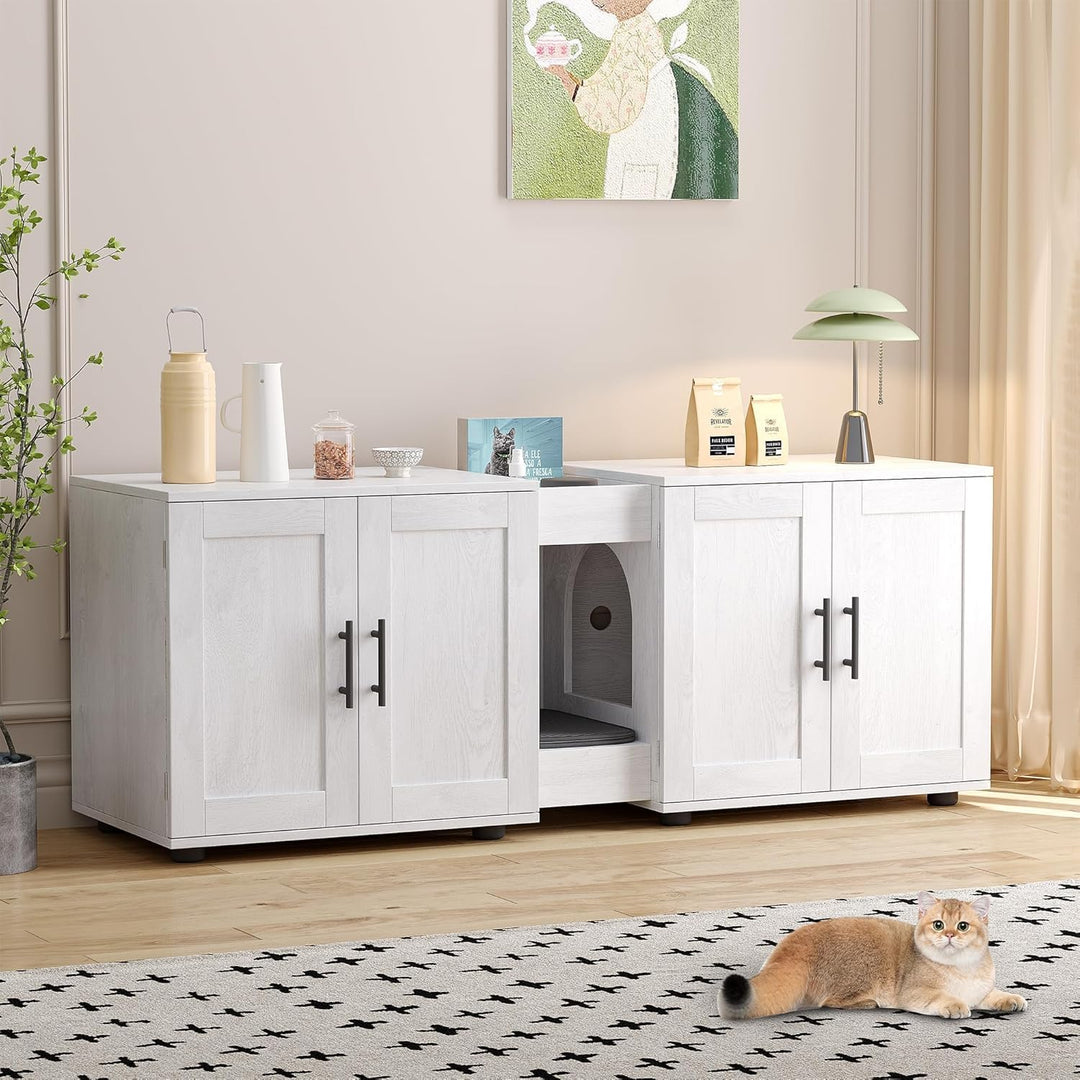 Katzenschrank Für Katzentoilette Katzenklo Schrank, Verstecktes Katzentoilette Für 2 Katzen, Katzenm