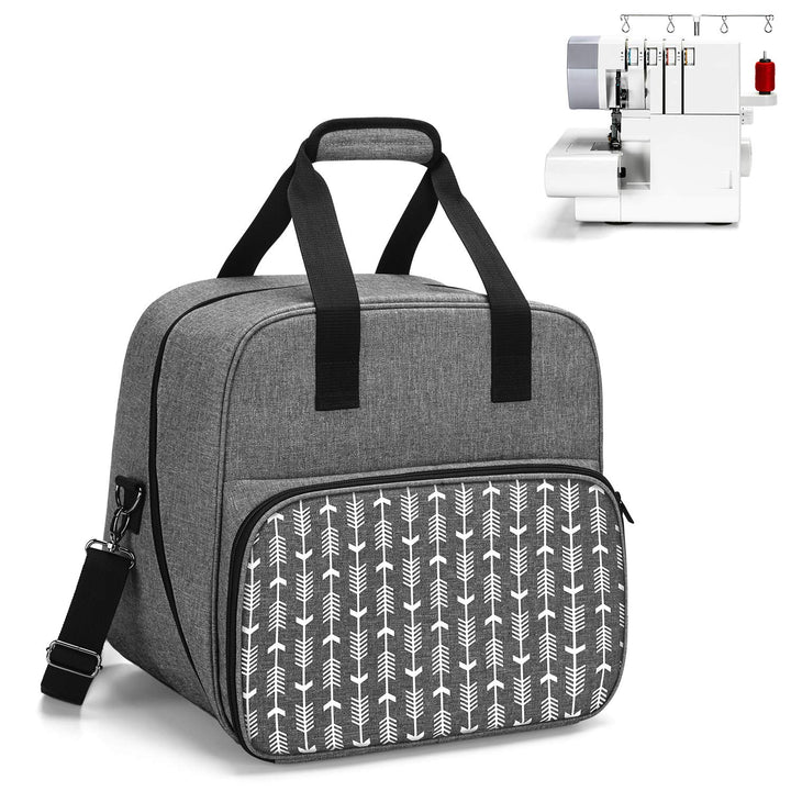 Yarwo Overlocktasche mit Grosser Öffnung, Cover-/ Overlock Transpot/Aufbewahrungstasche für meiste g