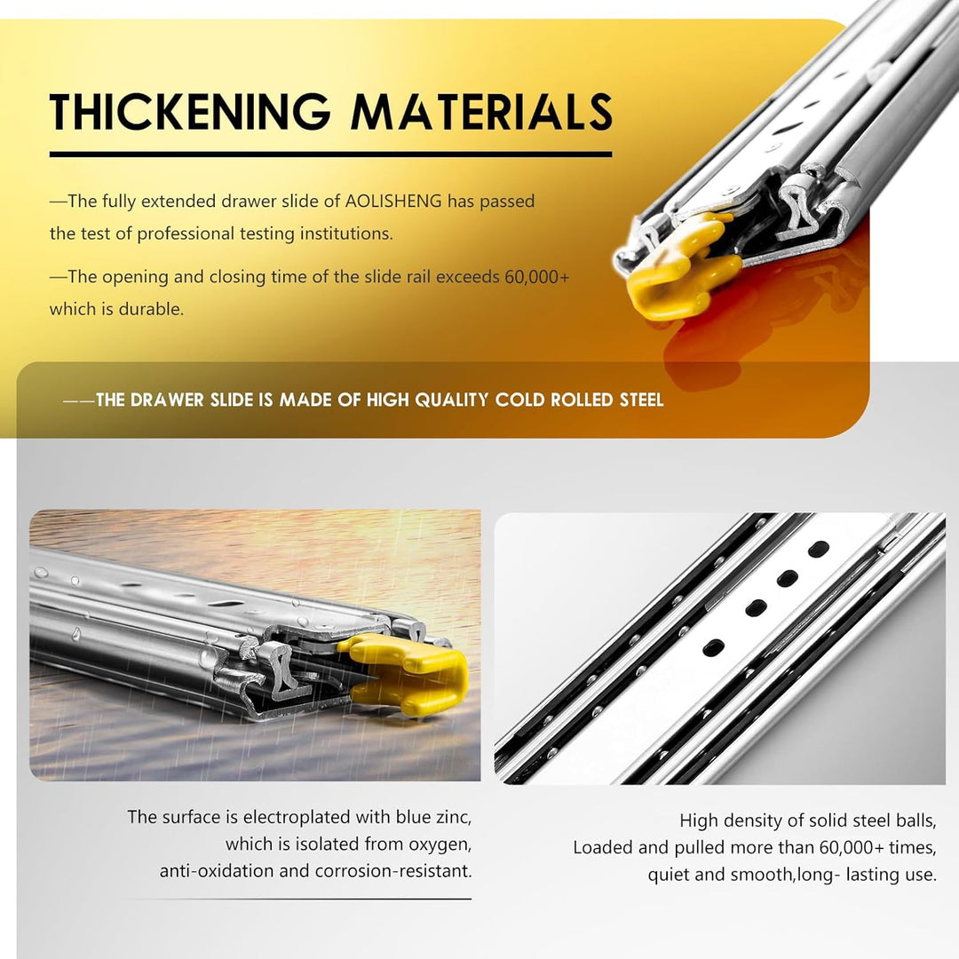 AOLISHENG Schwerlast Schubladenschienen vollauszug 950mm, mit Verriegelungsfunktion Schwerlastauszüg