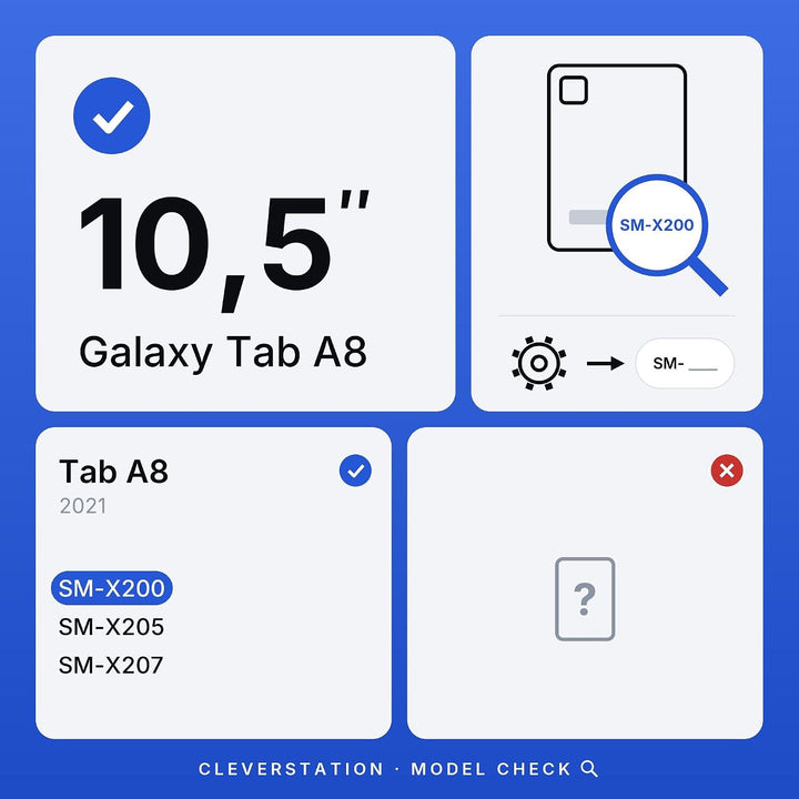 Tablet Wandhalterung für Samsung Galaxy Tab A8 (10,5 Zoll) - Passgenauer &amp; Flacher Rahmen für Smart