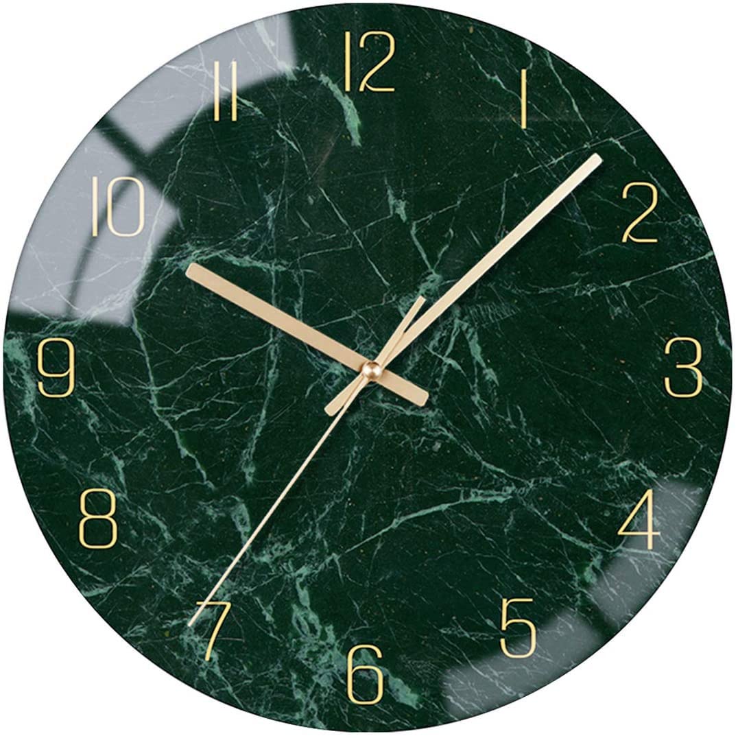 VIKMARI Glass wanduhr Silent-Non Ticking Wand Clocks- qualität Quarz-batteriebetriebene runde 12 Inc