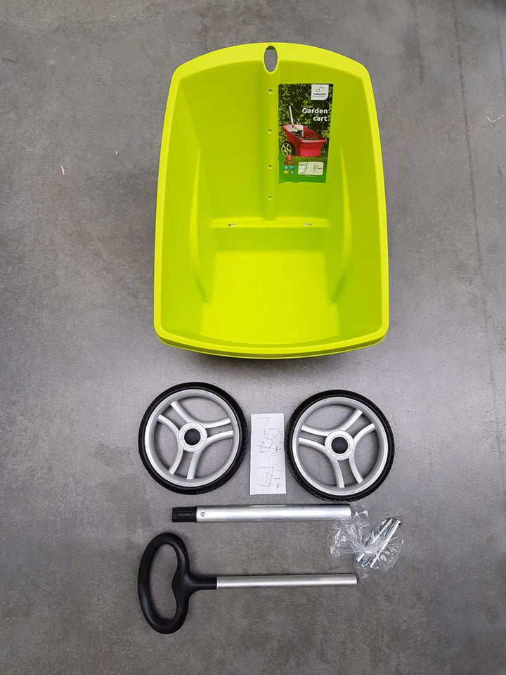 Schubkarre Karre 67 Liter Gartenkarre Transportkarre Gartentrolly Handwagen Laubkarre (Fuchsie), Fuc