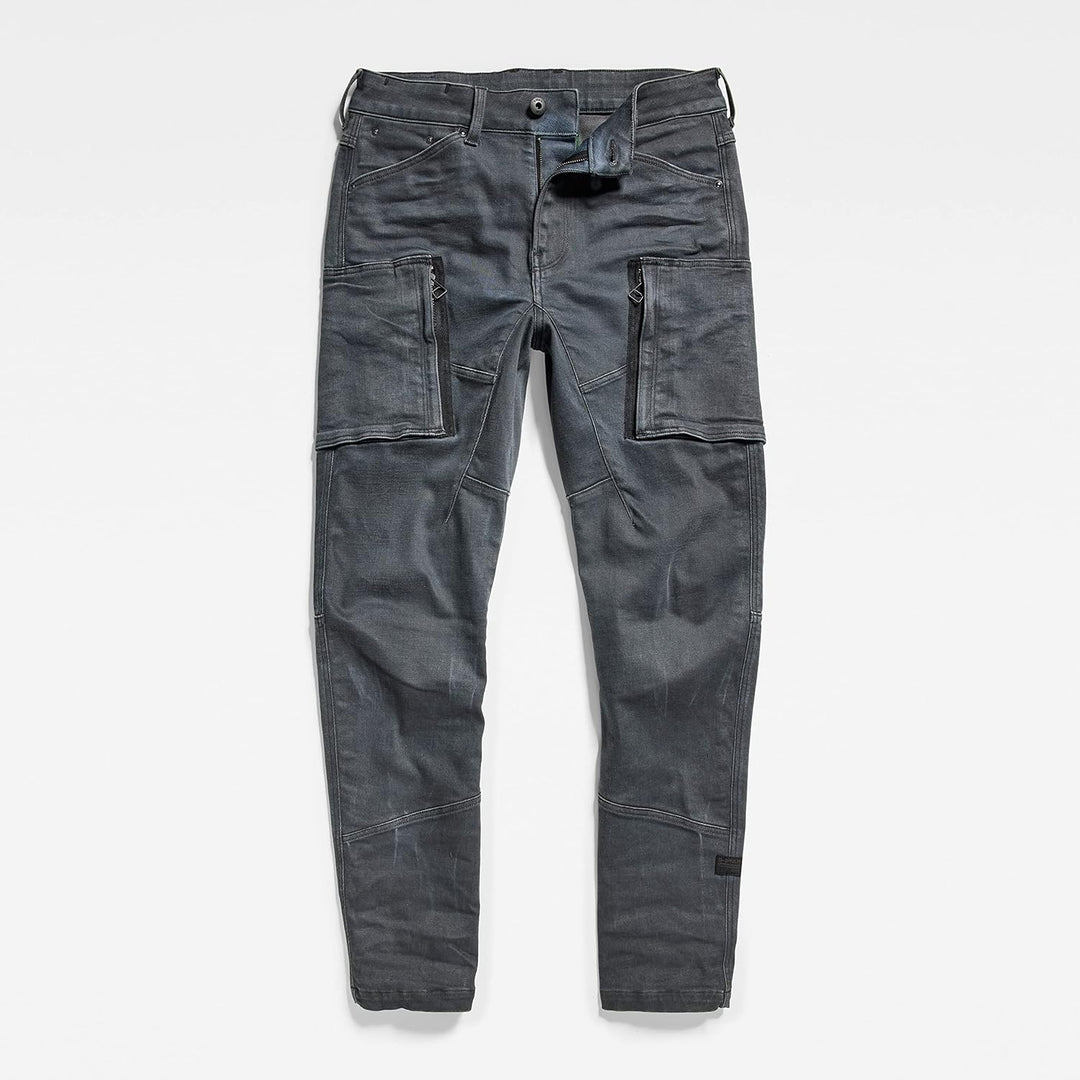 G-STAR Herren Jeans Denim Cargo 3D Skinny Fit Jeans 28W / 32L Grau (Worn in Tornado D22075-d185-d353