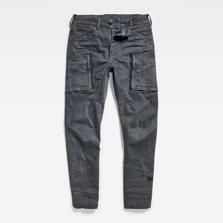 G-STAR Herren Jeans Denim Cargo 3D Skinny Fit Jeans 28W / 32L Grau (Worn in Tornado D22075-d185-d353